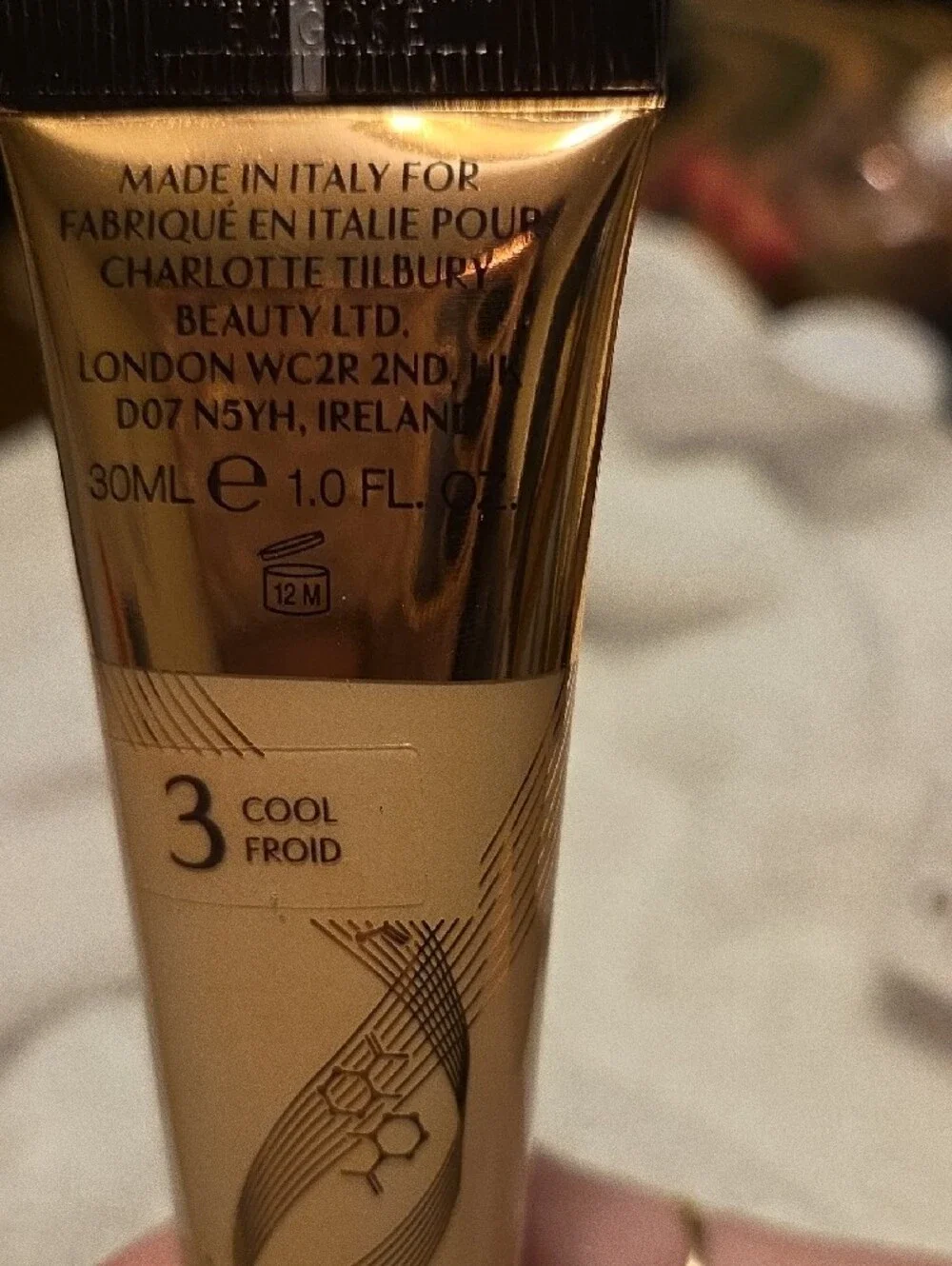 NIB Charlotte Tilbury Beautiful Skin Foundation In 3 Cool Froid  New